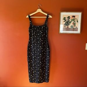 Reformation Bodycon Midi Dress Ditsy Floral sz M